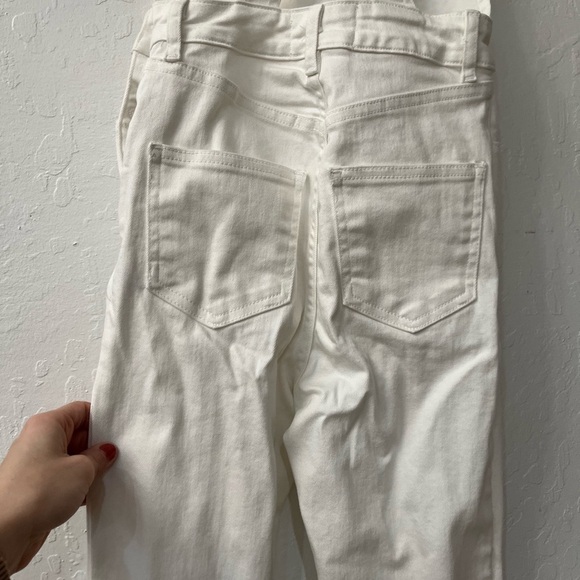 SSO BY Danielle Second Skin Overalls WeWoreWhat White Denim Overalls Gold - Picture 10 of 16